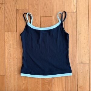 Navy & Light Blue Double Strap Cami 💙